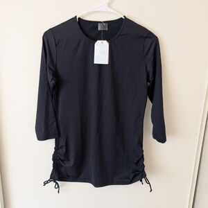 Modli Womens Medium Black Margaux Swim Top NWT Vacation Beach Pool Travel Summer